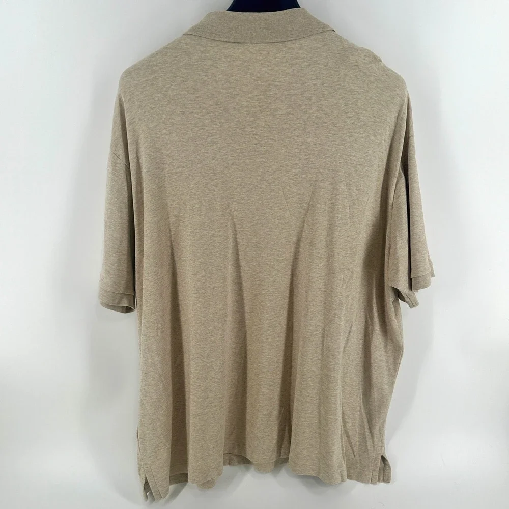 Polo Ralph Lauren Polo Shirt Mens 3XB Tan Heather Solid Classic Fit Flesh Pony